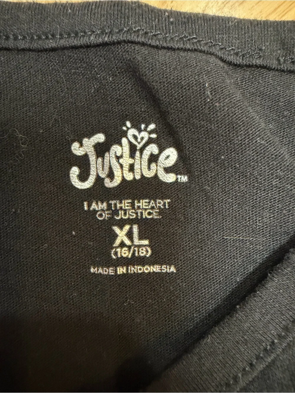 Justice Girls XL 16/18 Black Rainbow Be Kind Always Glitter Tie Front Tank Top